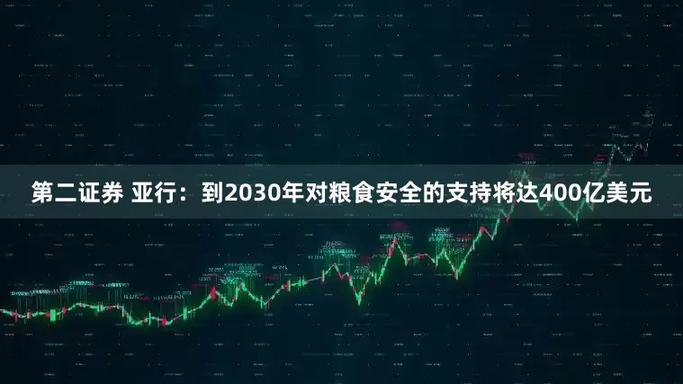 第二证券 亚行：到2030年对粮食安全的支持将达400亿美元