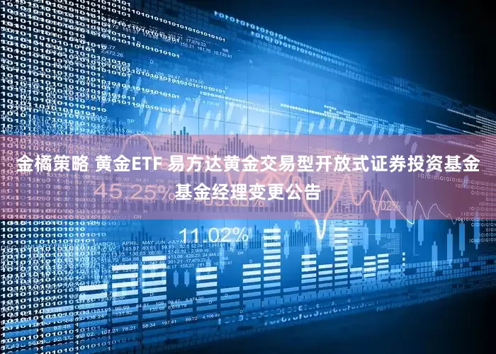 金橘策略 黄金ETF 易方达黄金交易型开放式证券投资基金基金经理变更公告